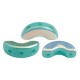 Cuentas de vidrio Arcos® par Puca® - Opaque green turquoise ab 63130/28701